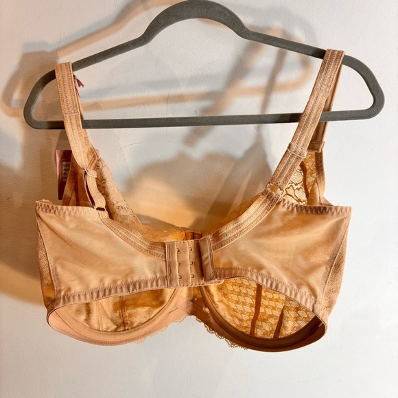 PANACHE Sz 36J Envy Lace Trim Bra in Chai NEW Underwire Adjustable Straps Back - Picture 7 of 10